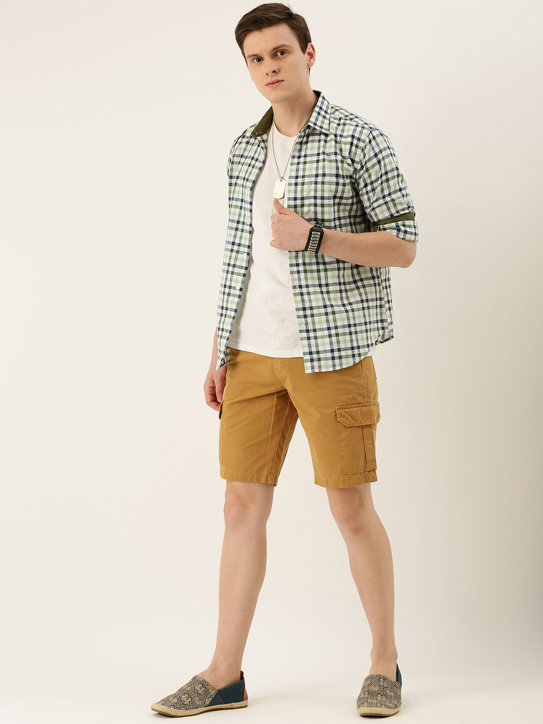 Solid Cargo Shorts