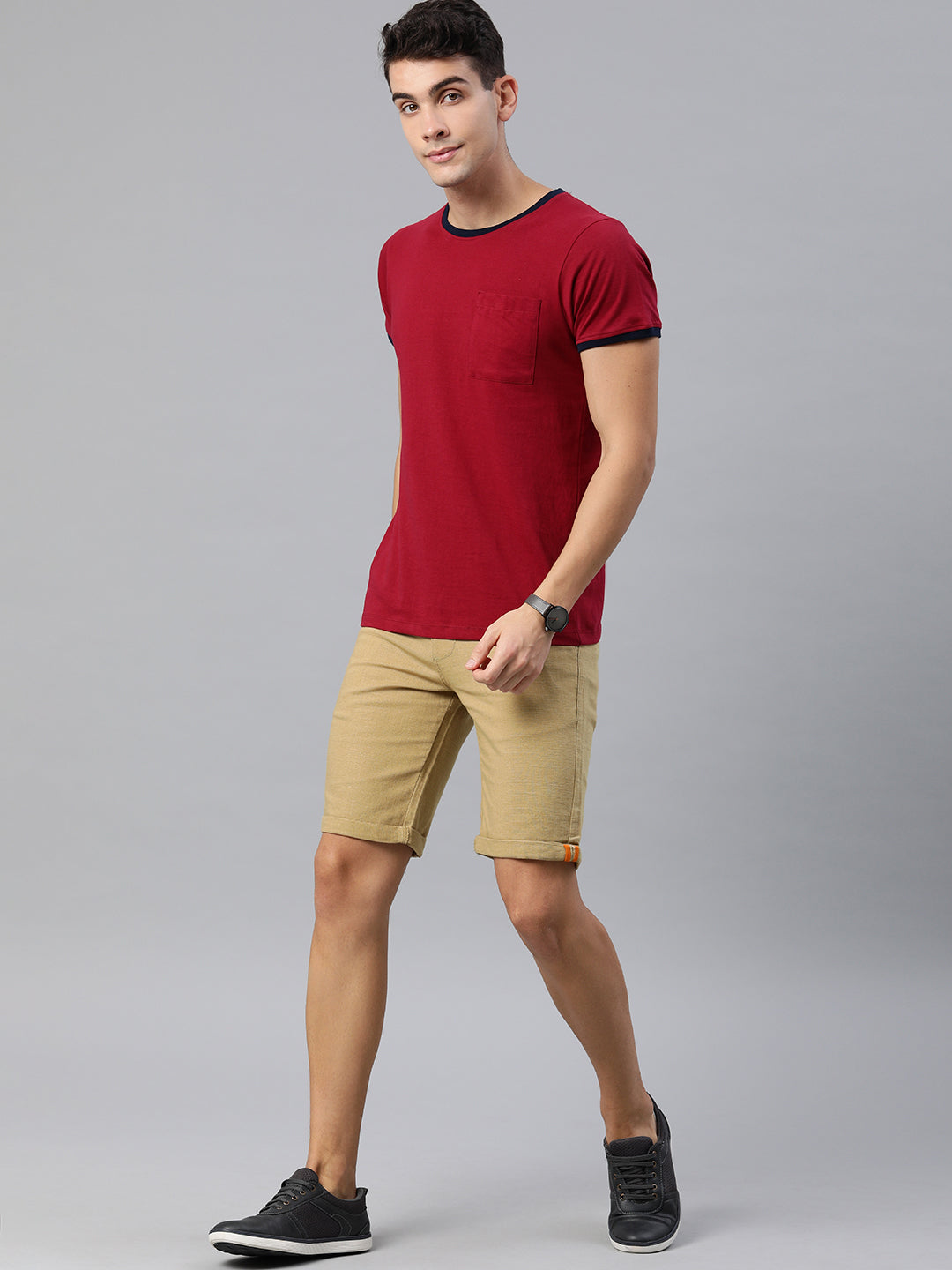 Solid Casual Shorts