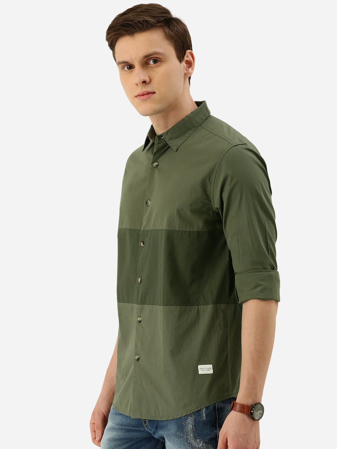 Colorblock Casual Shirt