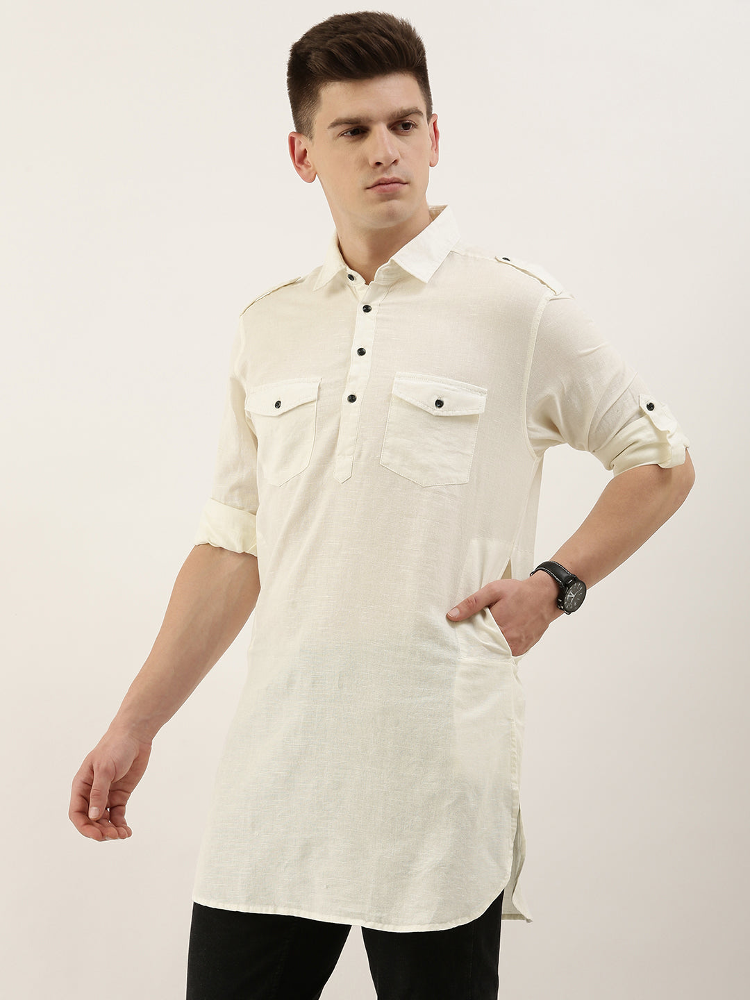 Solid Pathani Kurta