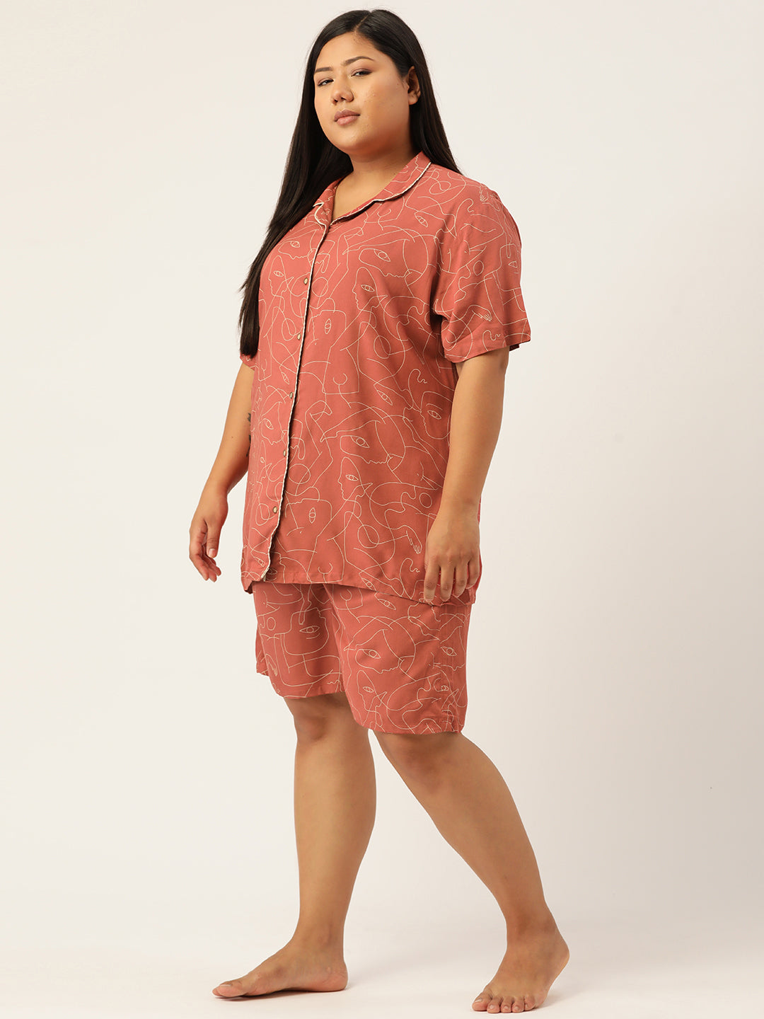 Printed Shorts Set