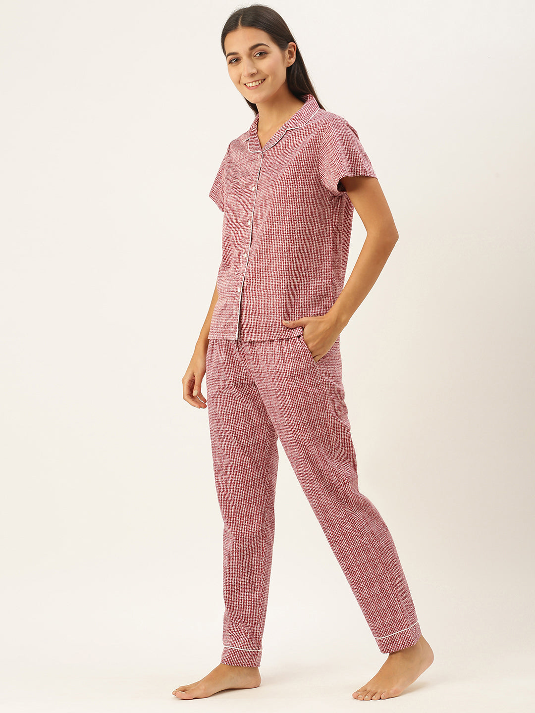 Checked Night Suit
