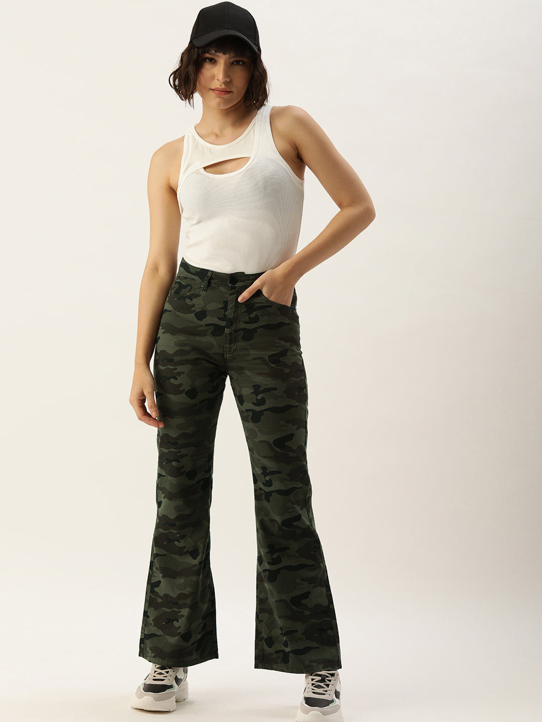 Printed Flared Trousers