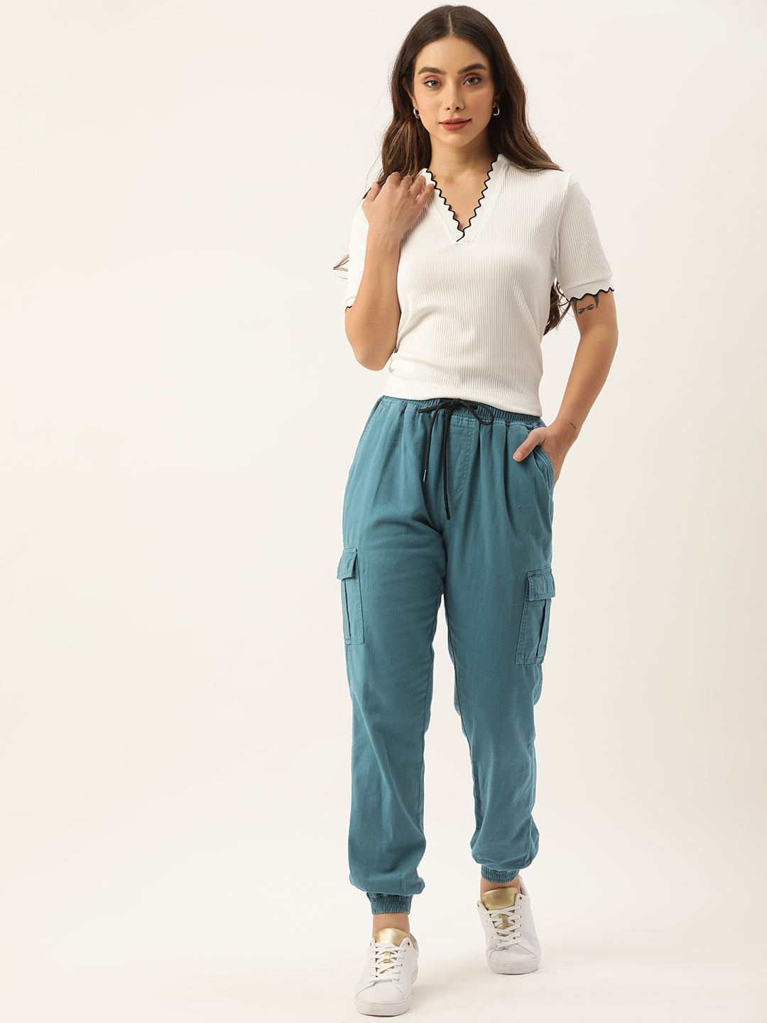 Solid Cargos Trousers