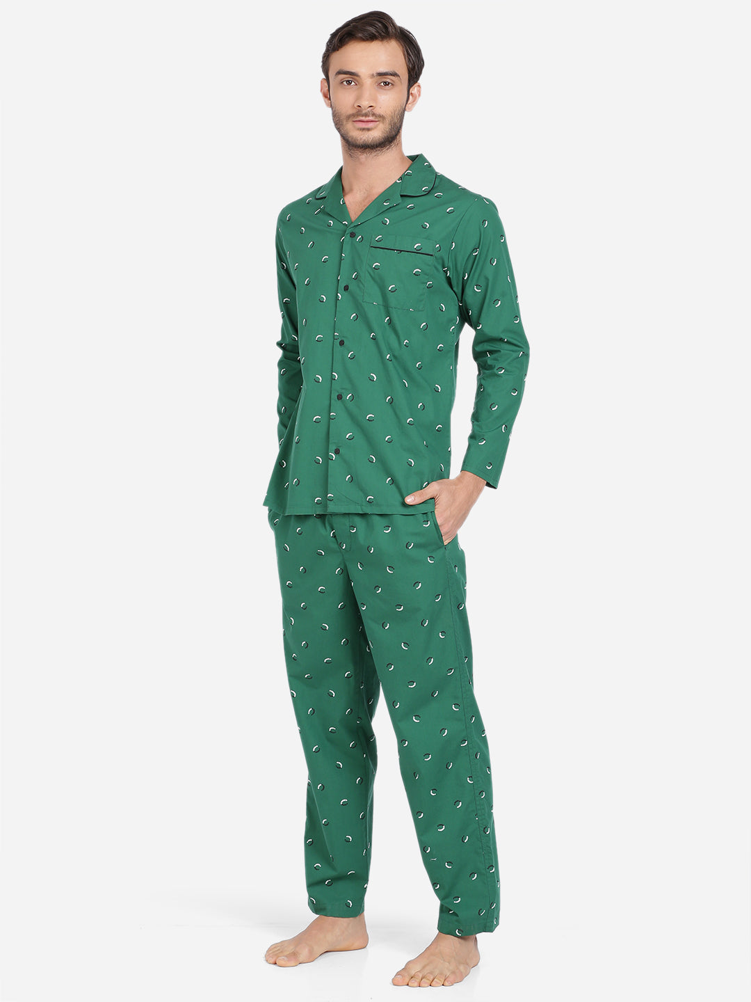Printed Night Suit Set