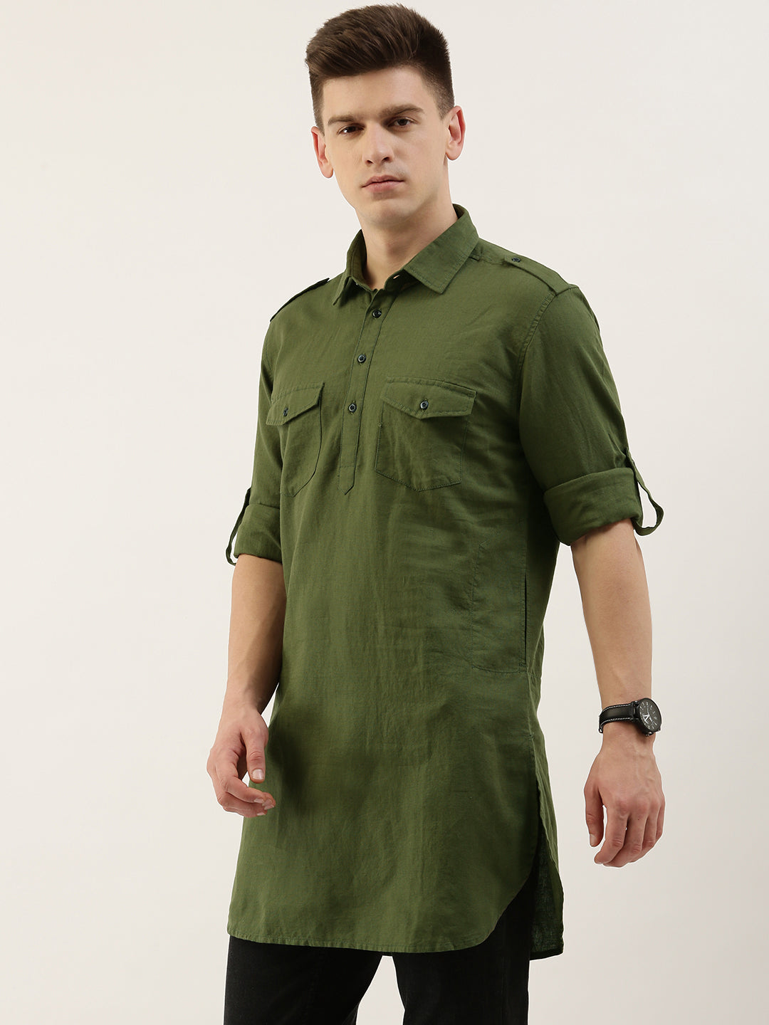 Solid Pathani Kurta