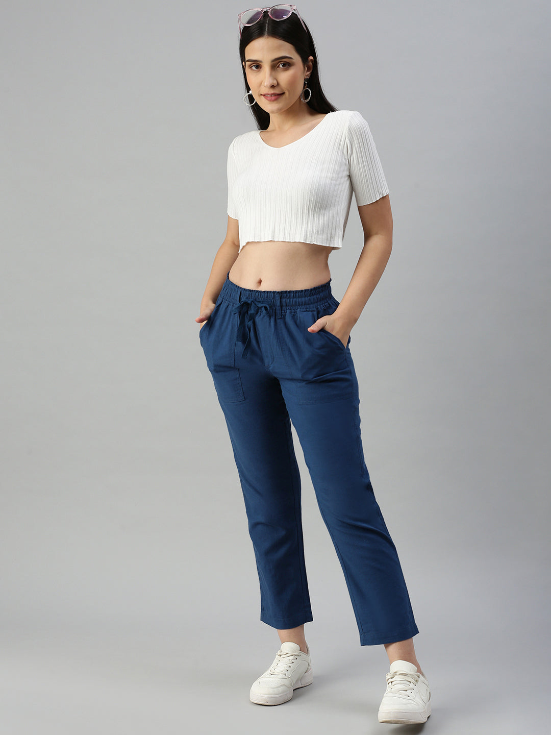 Solid Casual Trouser