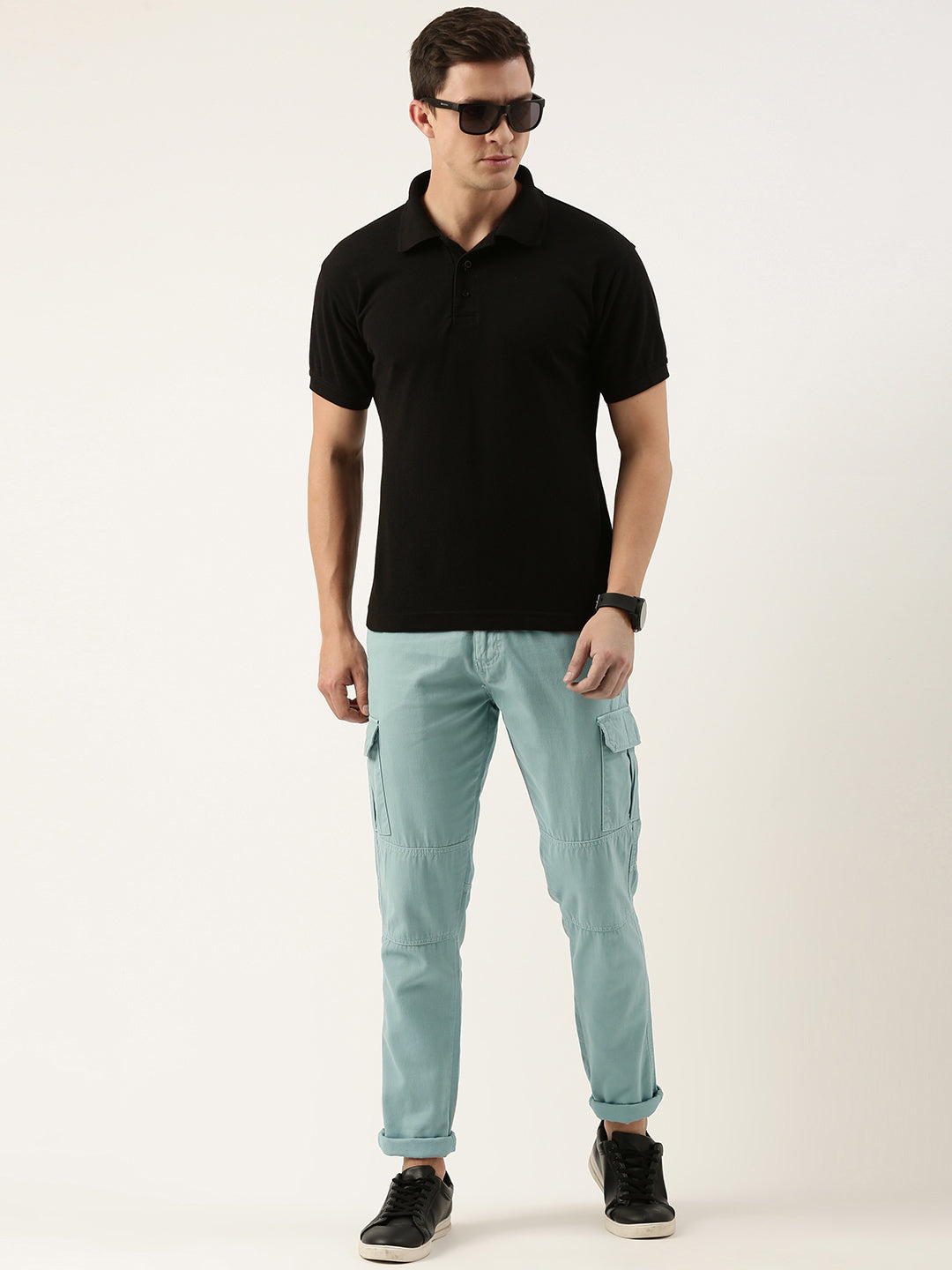 Solid Cargos Trousers