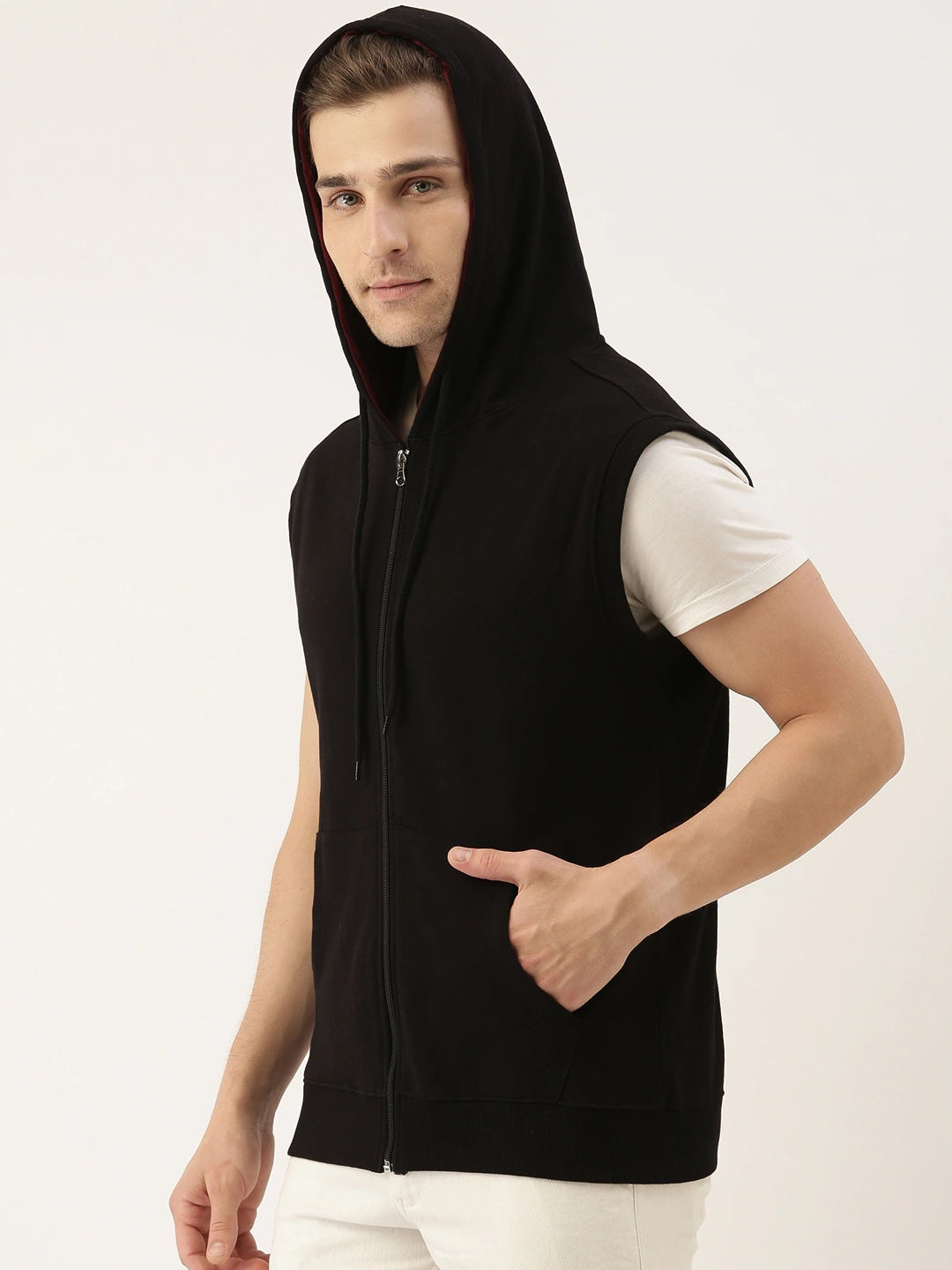 Solid Hooded Sweatshirt