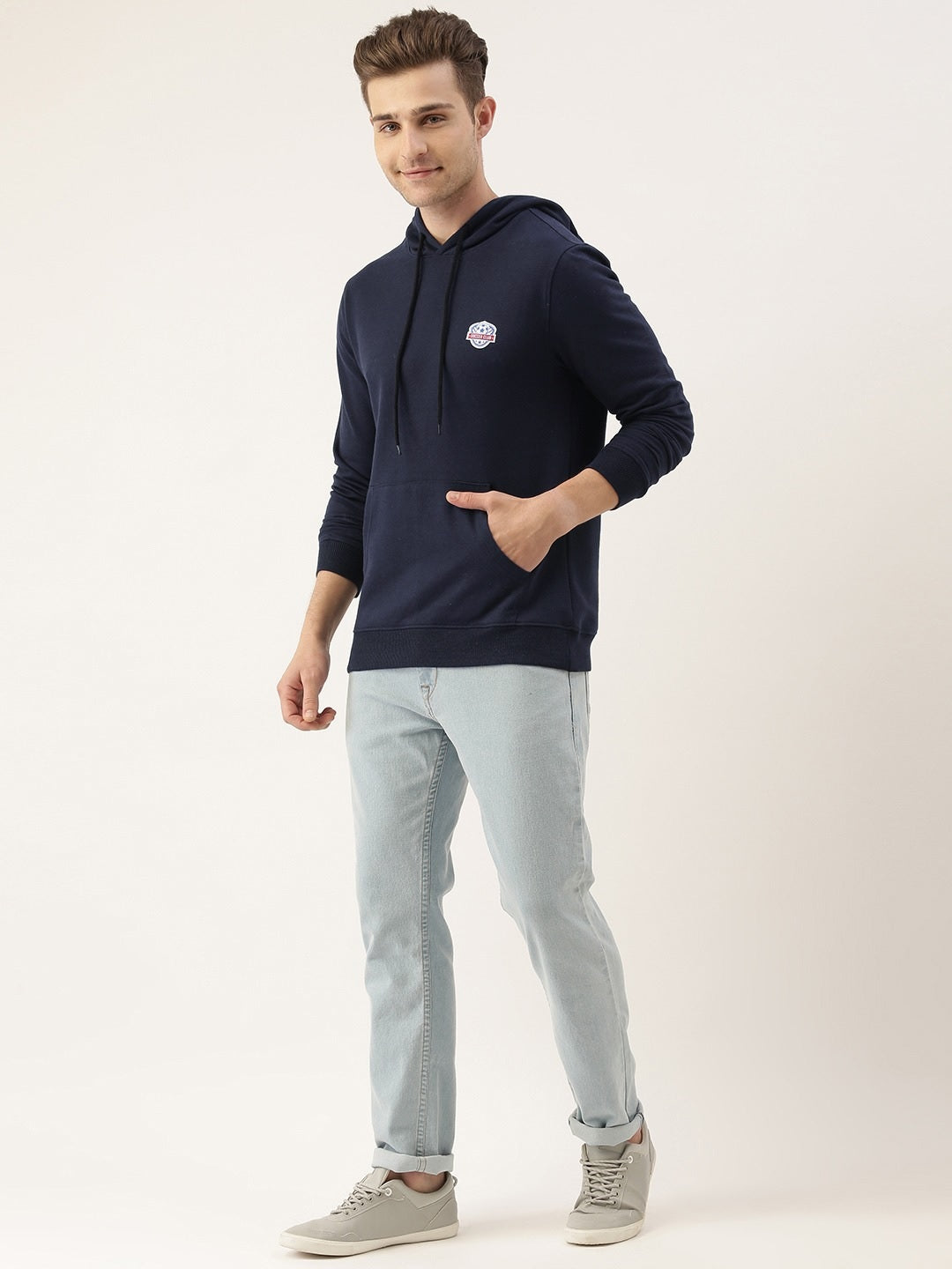 Solid Hooded Sweatshirt