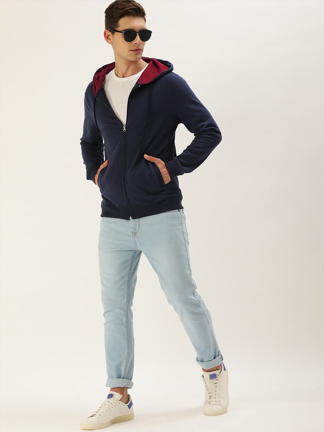 Solid Hooded Sweatshirt