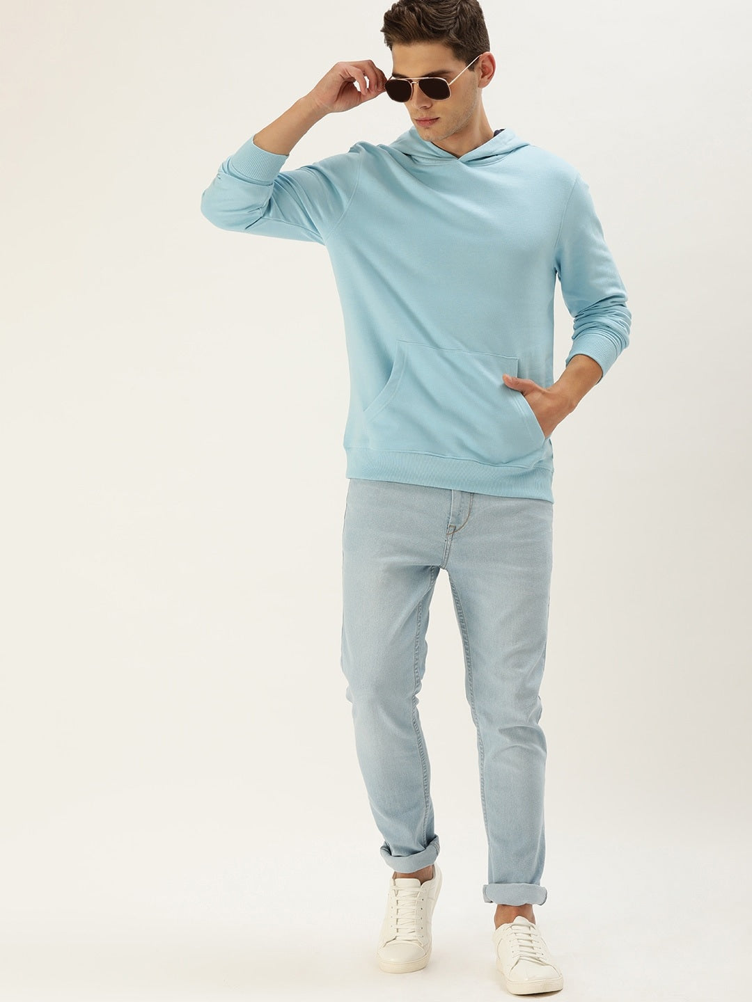 Solid Hooded Sweatshirt