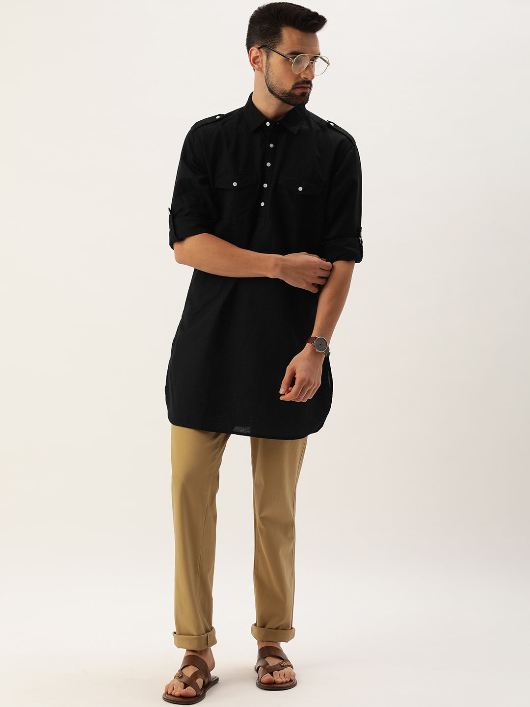 Solid Pathani Kurta