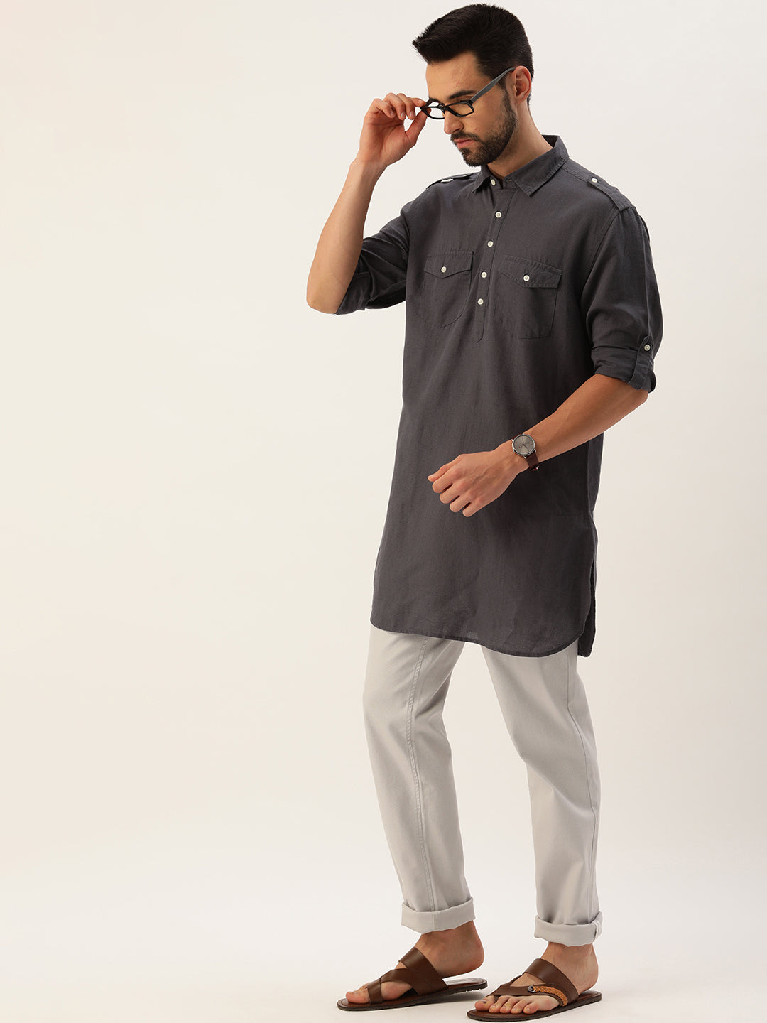 Solid Pathani Kurta