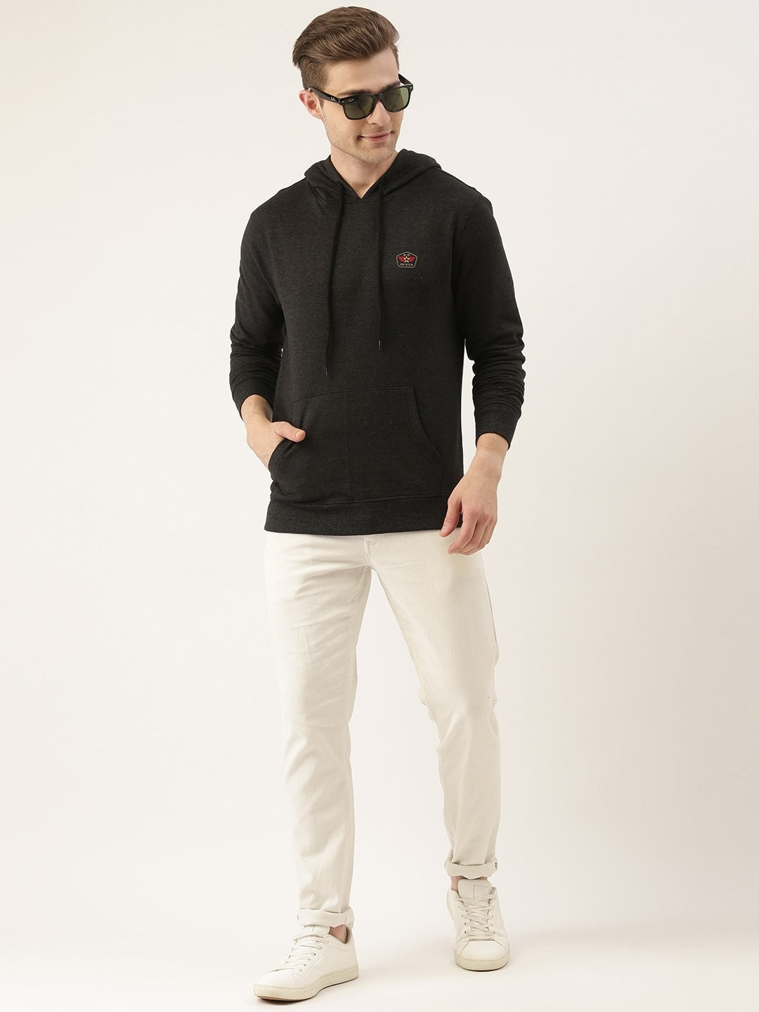 Solid Hooded Sweatshirt