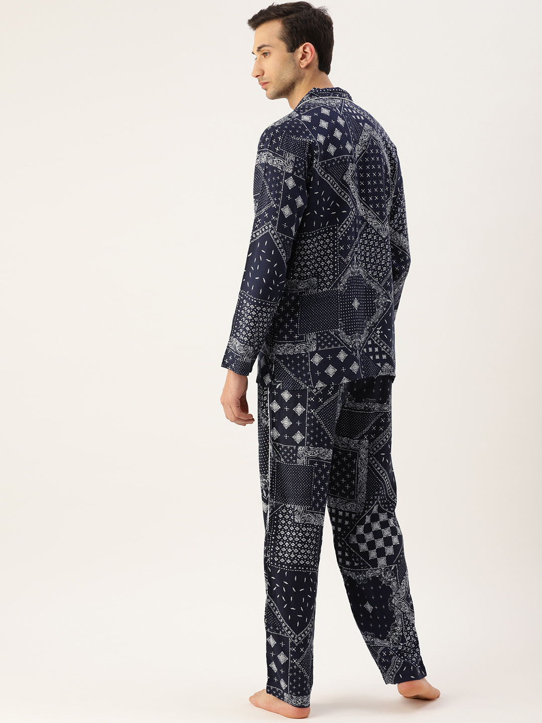 White Printed Night Suit