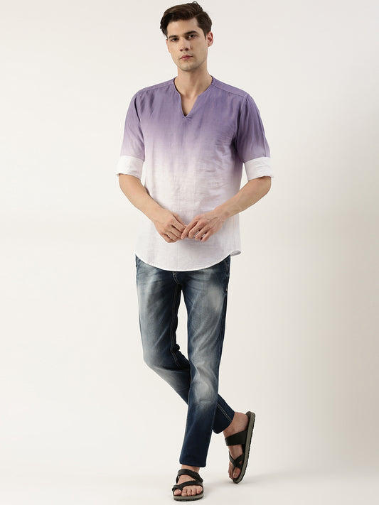 Colourblocked Ombre Kurta