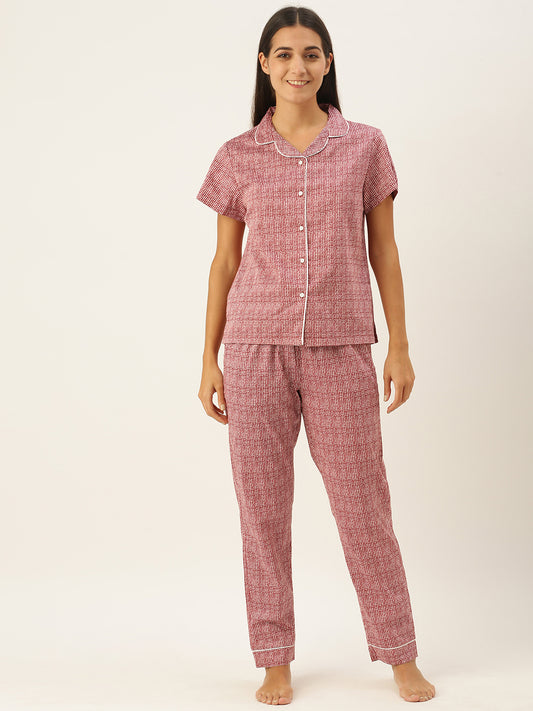 Checked Night Suit