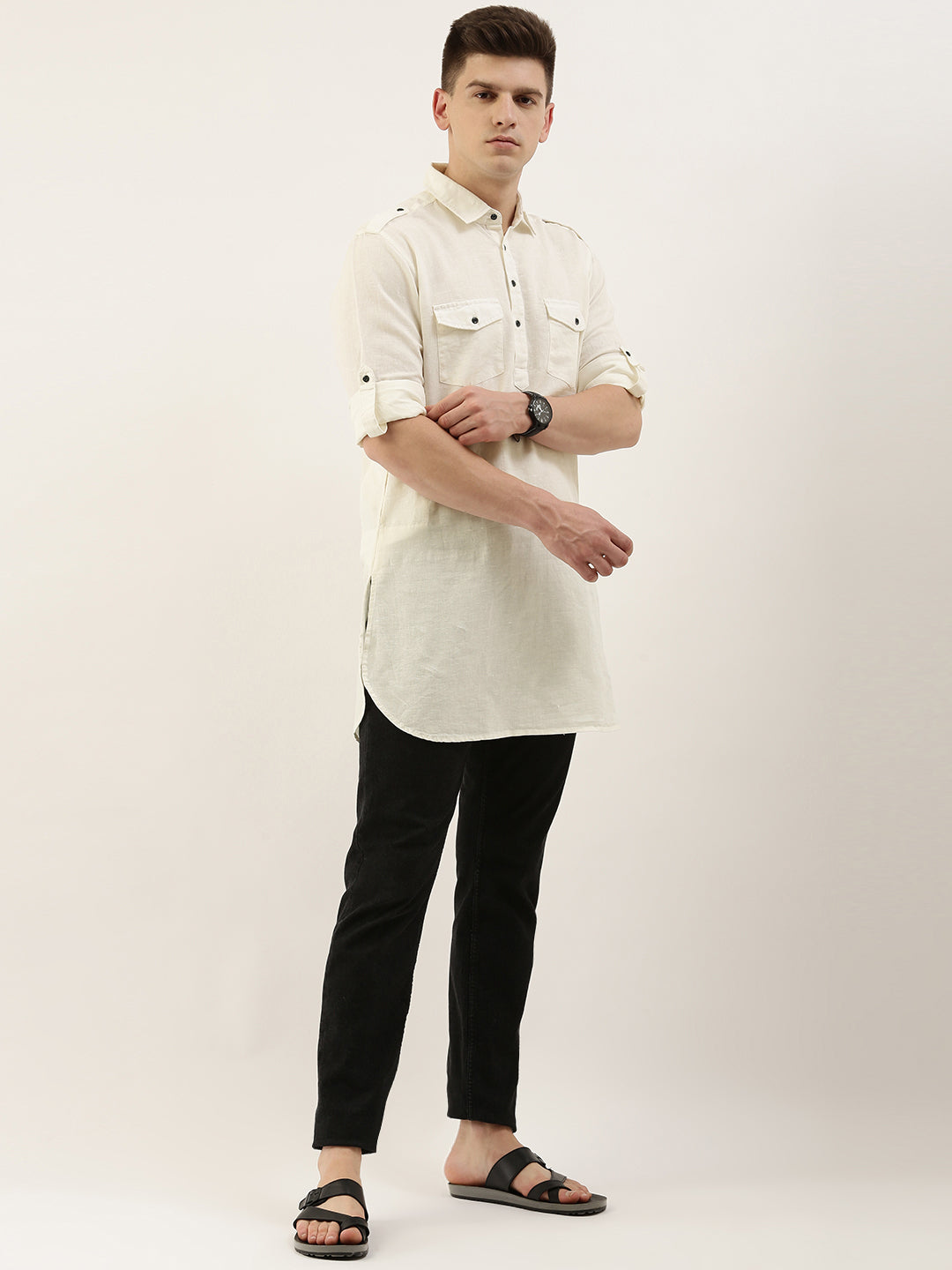 Solid Pathani Kurta