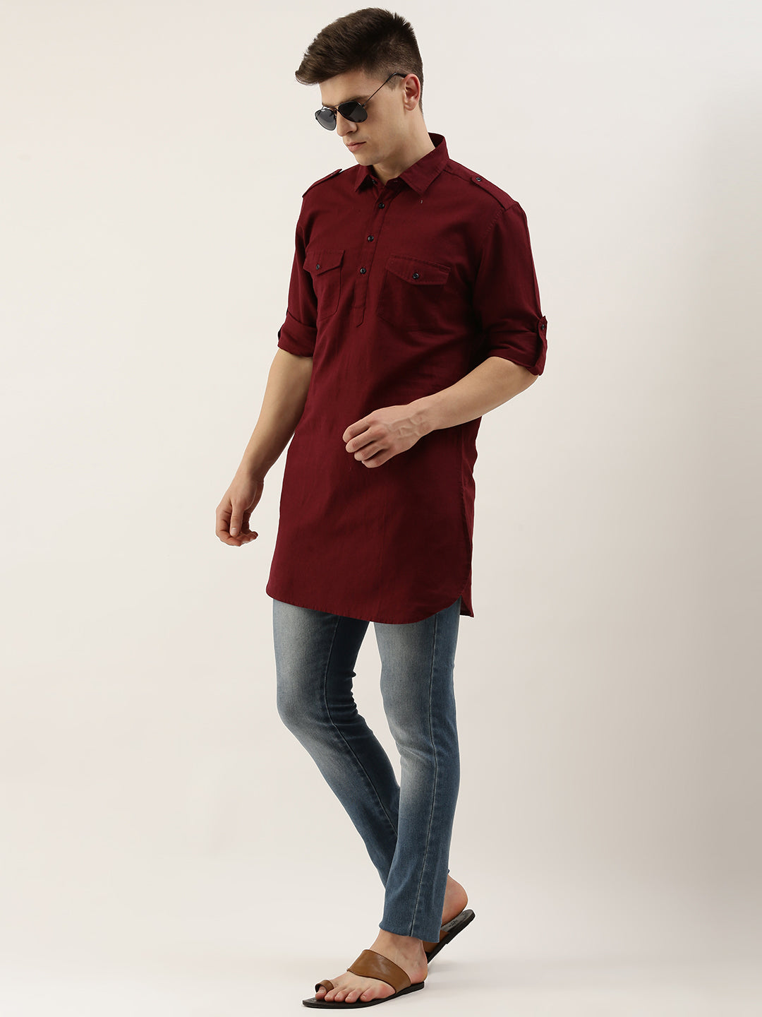 Solid Pathani Kurta