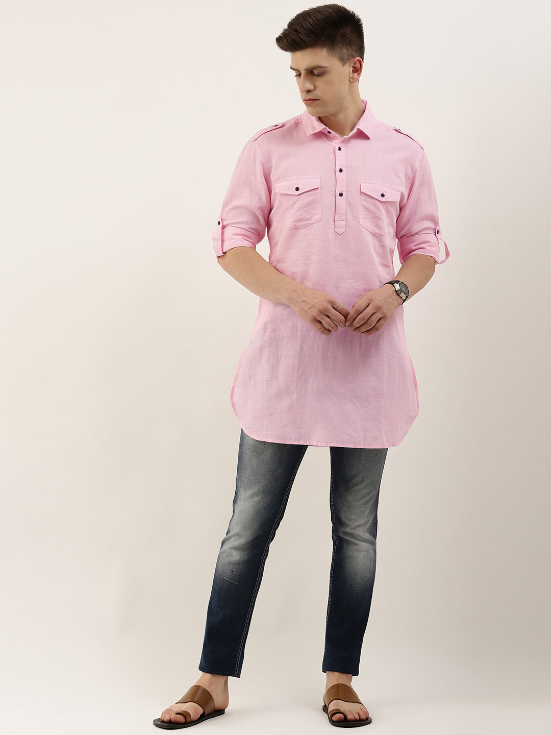 Solid Pathani Kurta