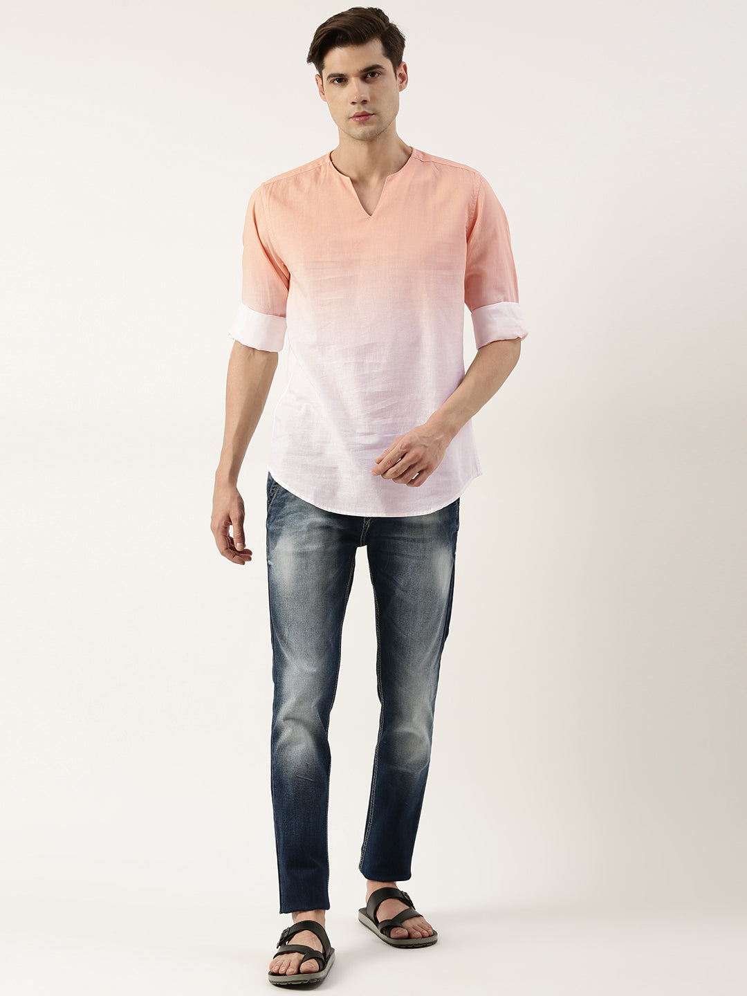 Colourblocked Ombre Kurta