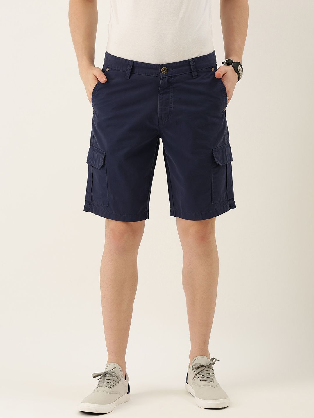 Solid Cargo Shorts