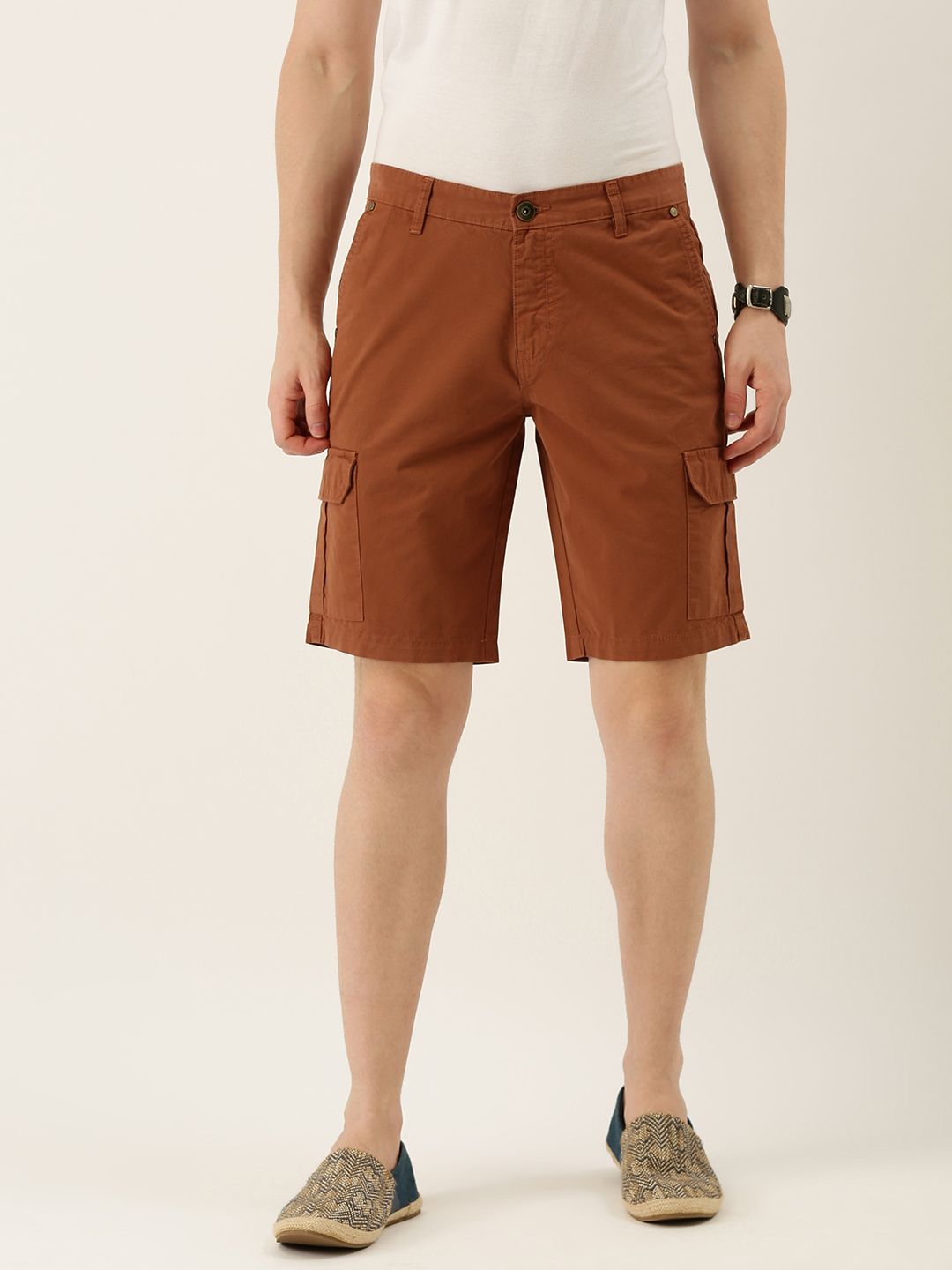 Solid Cargo Shorts
