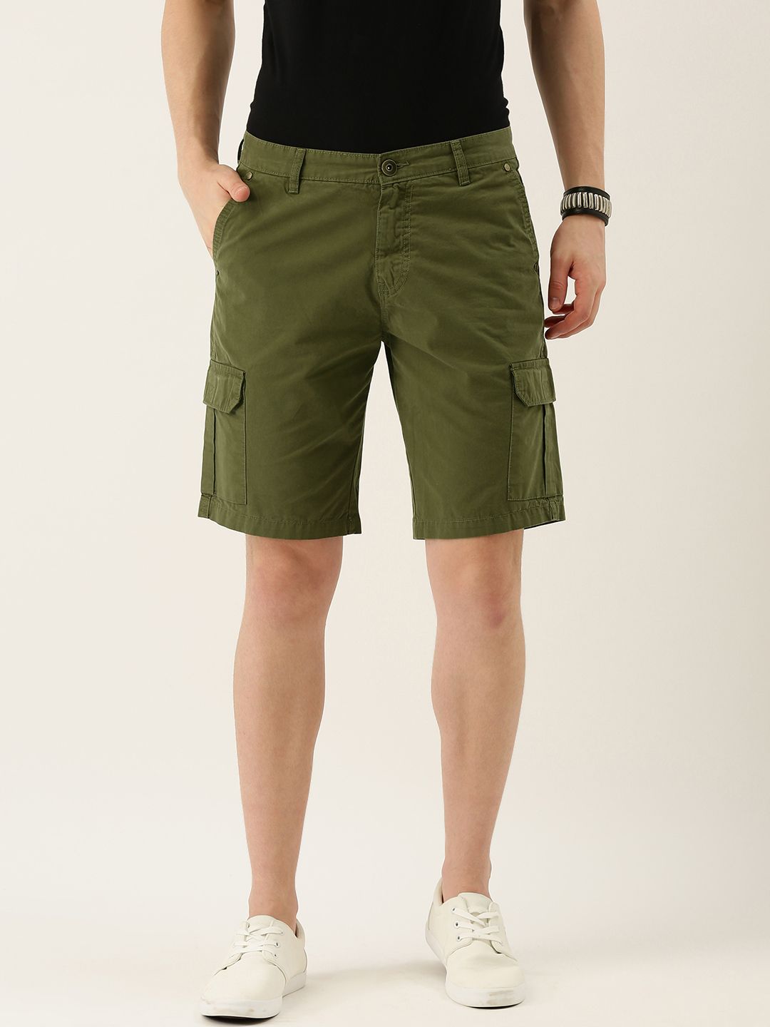 Solid Cargo Shorts